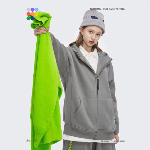 Erkek Hoodies Sıradan Fermuarı Up Erkekler Kış Kalın Polar Ter Ceket Unisex Eşleştirme Ded Sweatshirt Çift