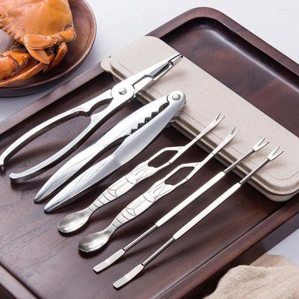 Set di stoviglie Esperienza culinaria con utensili per frutti di mare durevoli e resistenti alla ruggine Set standard da 3 pezzi in acciaio inossidabile