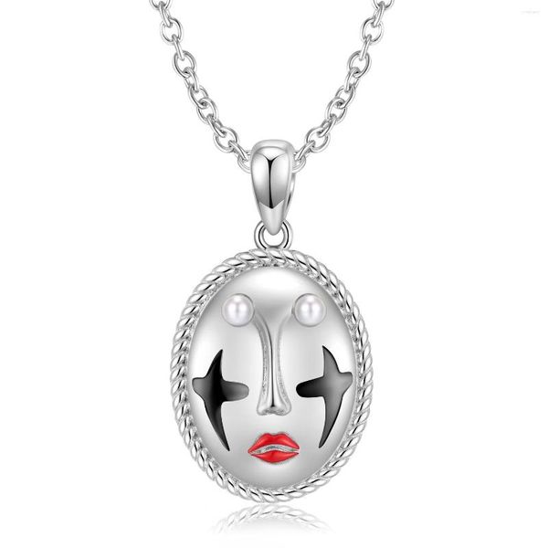 Catene Collana originale maschera Joker Accessori per bracciale in argento sterling di Halloween