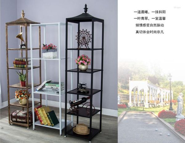 Cabides de alta qualidade Tieyi Loja de roupas Bale Rack Display Golden Retro Multi-storey Shoe Partition