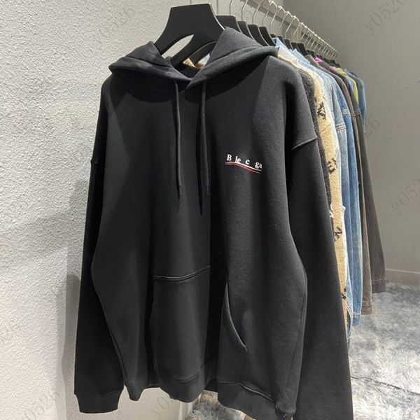 Felpa con cappuccio firmata Parigi Autunno Uomo Donna Amanti Felpe di lusso Moda senior Puro cotone balanciagas di alta qualità Coach Pullover barocco Felpe con cappuccio top