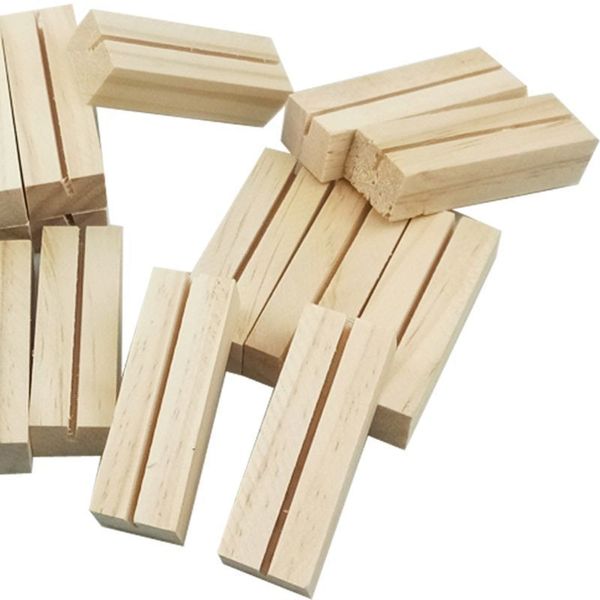 File per biglietti da visita 20 pezzi Clip per promemoria con nome in legno naturale Po Holder Morsetto Supporto per desktop Organizzatore di messaggi 230907