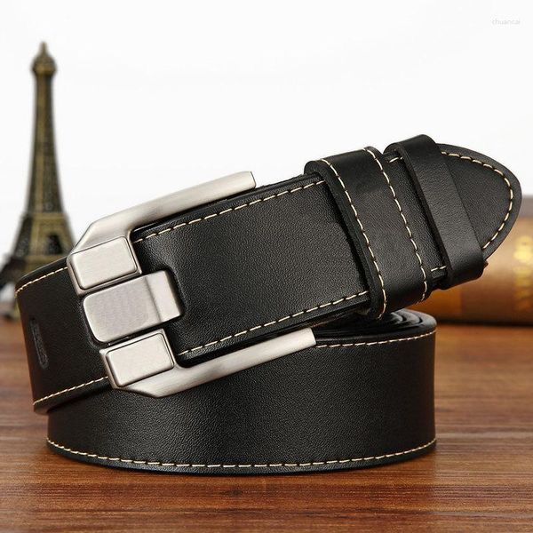 Kemerler Moda Erkekler Deri Kemer Gençlik Boş Zamanlı Seyahat Ofisi Vintage Cowhide Brand Needle Buckle Street Business Wist Band