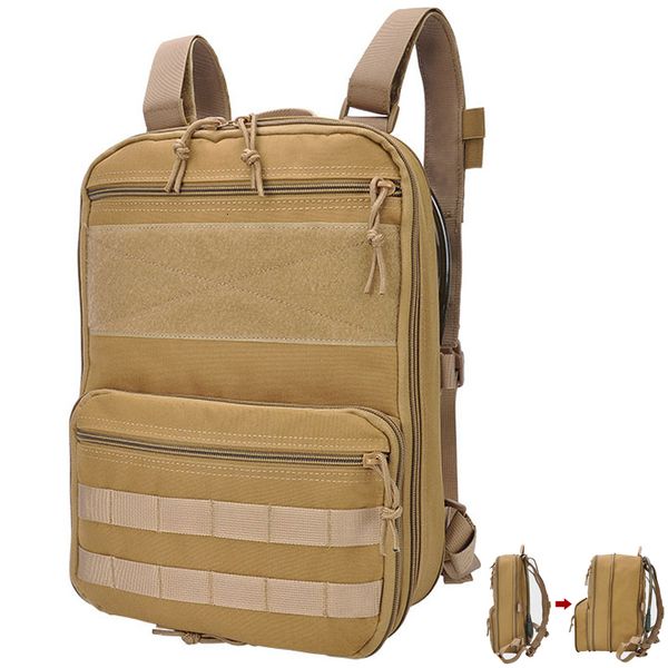 Mochila Flatpack D3 Mochila Tática Exército Militar Molle Airsoft Mochila Ao Ar Livre Caça Multiuso Assalto Colete Acessórios 230907