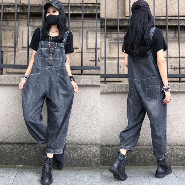 Frauen Jeans Denim Insgesamt Koreanische-Stil Lose 2023 Modische Hohe Taille Dünne Harem Hosen Casual Herbst Frauen T543