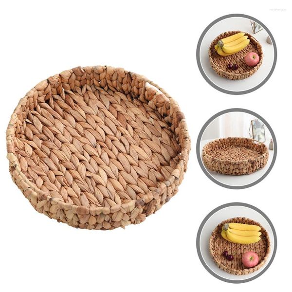 Set di stoviglie Cesto di frutta intrecciato Contenitori per la conservazione Staffa da cucina Organizzatore di vestiti per la casa Articoli vari in giacinto d'acqua Giocattoli pratici