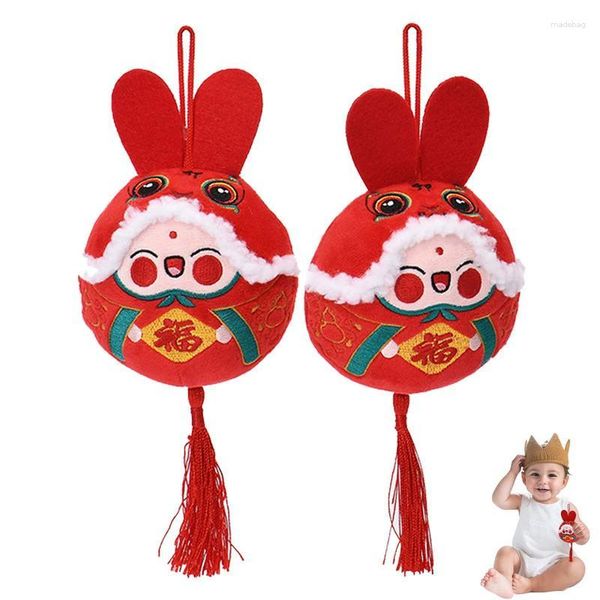 Рождественские украшения Китайские милые мягкие компактные подвесные украшения на 2023 год Родственники