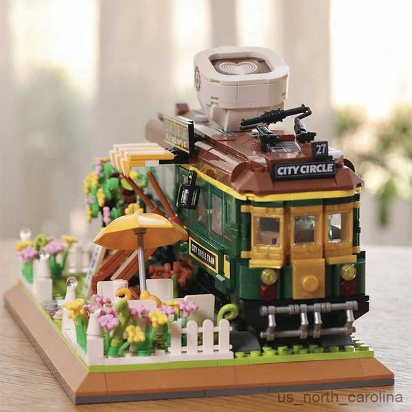 Blocchi per il treno Coffee House Building Blocks Set Serie di giocattoli da costruzione per ragazzi e ragazze R230907