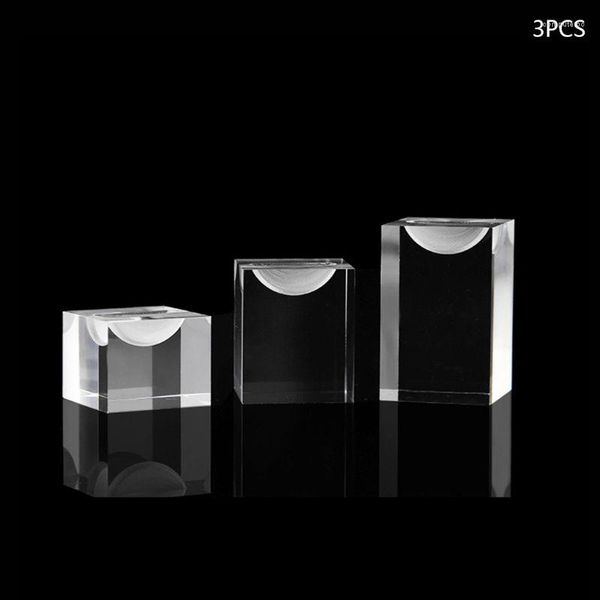 Bolsas de jóias Suporte quadrado acrílico transparente Pogal Props Cosméticos Display Stand
