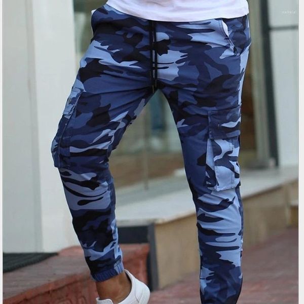 Pantaloni da uomo 2023 Camouflage Sport all'aria aperta Tempo libero Leggings slim fit Tute da fitness