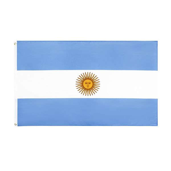 Bandeira argentina direto da fábrica inteira 3x5 pés 90x150cm banner de poliéster para decoração interna e externa 273w