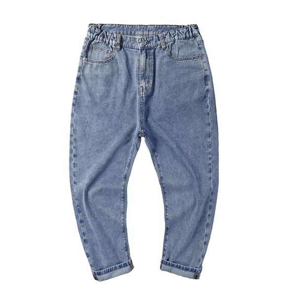 Jeans elasticizzati taglie forti Onda coreana Harem Vita elastica Abbigliamento da uomo di grandi dimensioni Pantaloni taglie forti Pantaloni con fascia alla caviglia 46 42227