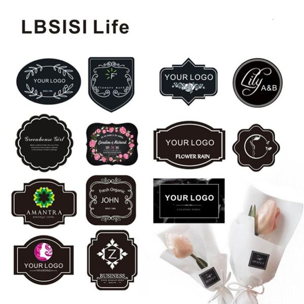 Outros adesivos decorativos LBSISI Life 1000pcs Impressão personalizada Etiquetas de papel à prova d'água personalizadas Decoração de Natal de casamento 230907