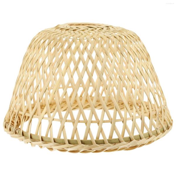 Pendelleuchten Bambus Lampenschirm Vintage Glühbirne Retro Handgewebtes Accessoire Kleine Dekorabdeckung Ornament Weben Einfach Kreativ