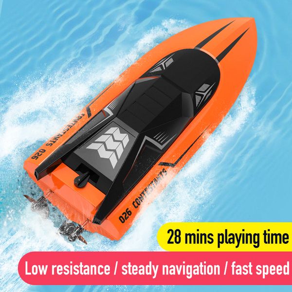 ElectricRC Barcos RC Barco de Controle Remoto para Piscinas e Lagos 15 Km 24 GHz Brinquedos de Corrida Elétrica Crianças Adultos Alarme de Bateria Baixa 230906