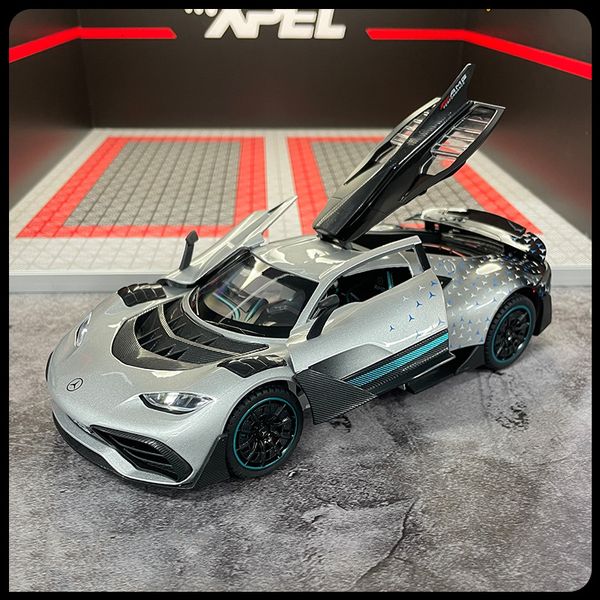 Modellino auto 1/24 Simulazione BENSI AMG ONE Sport Modello di auto in lega Fonde sotto pressione Veicoli giocattolo Decorazione auto Giocattoli per bambini Per bambini Regali di Natale 230906