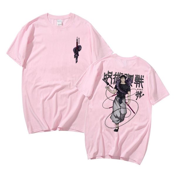 Camiseta masculina anime jujutsu kaisen fushiguro toji gráfico camiseta masculina moda algodão manga solta harajuku manga curta camisetas rpgi