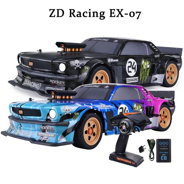 Carro elétrico RC ZD Racing EX07 1/7 4WD RC de alta velocidade Profissional Plano Esportes Elétrico Controle Remoto Modelo Adulto Crianças Crianças Brinquedos Presente 230906