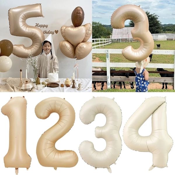 Altri articoli per feste per eventi Palloncini con numeri color crema da 3240 pollici 1-9 Palloncini con elio digitale di grandi dimensioni per ragazza Bambini Adulti Decorazione per feste di buon compleanno Matrimonio 230906