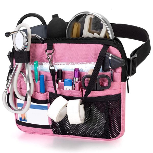 Sacos de cintura Enfermeira Fanny Pack Multi Bolso Organizador Cinto com Alça Ajustável Bolsa Portátil 230906