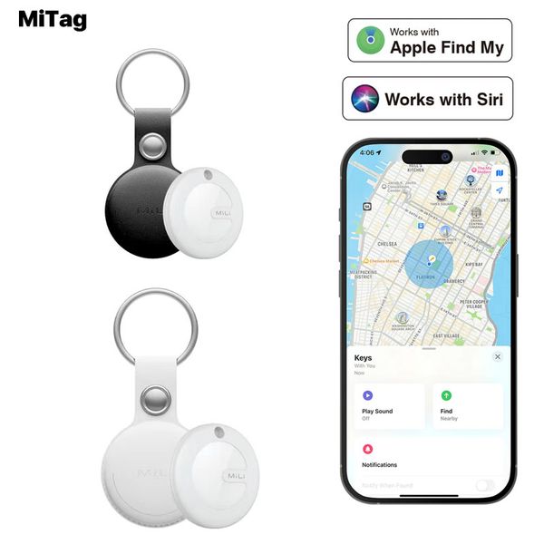 Militag Key Finder Item Finders MFi Certified Bluetooth GPS Cat Dog Locator Tracker Dispositivo anti-perda funciona com Apple Find My