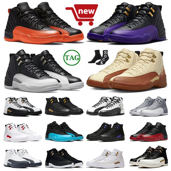 Jumpman 12s Homens Sapatos de Basquete 12 Campo Roxo Gripe Jogo Royal Muslin Universidade Azul Ouro Mulheres Mens Treinadores Esportes Ao Ar Livre Sapatilhas