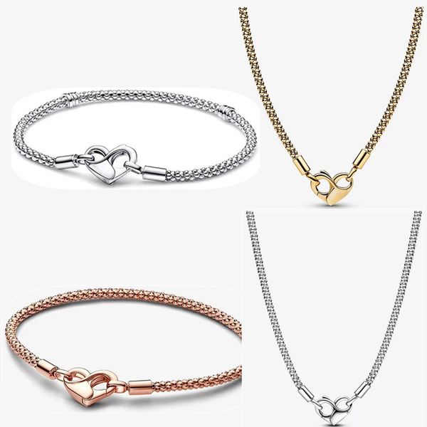 Hochwertige Designer-Armbänder für Damen, Schmuck, Liebesschnalle, Anhänger, DIY, passend für Pandoras, Roségold-Armband, Halsketten, Mode-Party-Geschenke mit Box