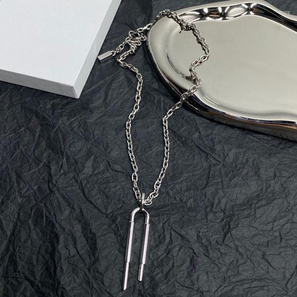 Ketten Trend Marke Schmuck Herren Persönlichkeit Lock Kopf Anhänger Rock Stil Stick Halskette Alltagskleidung Accessoires Geschenk