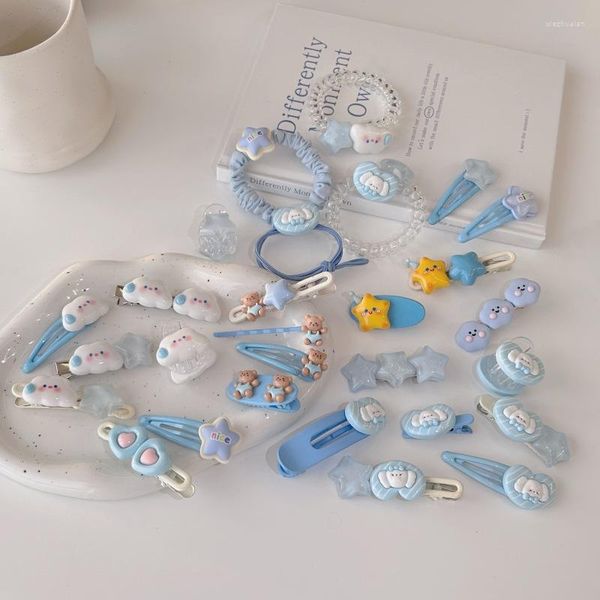 Haarschmuck, niedliche BB-Clips, Mädchen und Frauen, Y2K-Snap-Haarnadeln, seitliche Haarspangen, Kind, blau, Cartoon-Clip, Kinder-Kopfbedeckung, Boutique