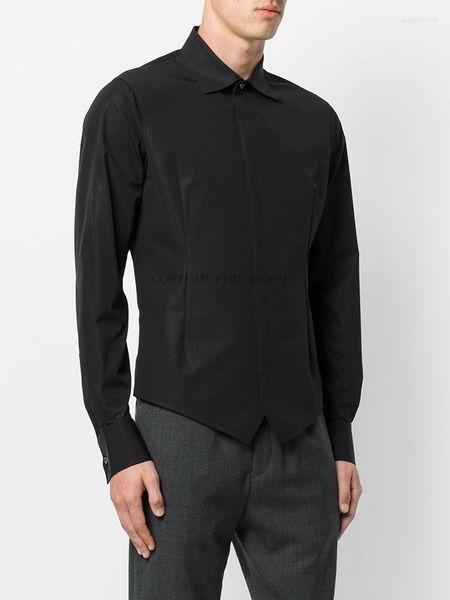 Chemises décontractées pour hommes Mode personnalisée Chemise en coton à manches longues et courtes