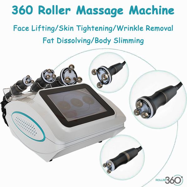 360° Rotation RF Roller Massagegerät Frau Bauchfettreduzierer Formung Körper LED-Licht Radiofrequenz Anti-Falten-Hautstraffung Doppelkinn-Entferner