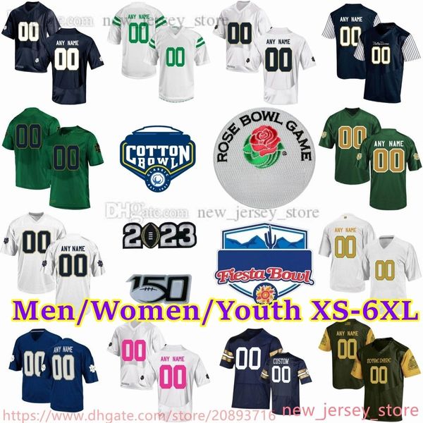 Maglia da calcio irlandese Custom S-6XL NCAA College Notre Dame Fighting 56 Howard Cross III 6 Clarence Lewis 12 Jeremiyah Love 3 GiBran Payne Mitchell Evans Jadarian Price