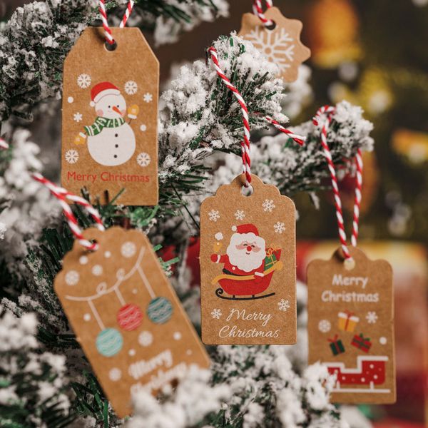 Decorazione natalizia addensata Gancio fai-da-te Stampa Gancio di Babbo Natale Decorazione regalo di Natale Etichetta per albero