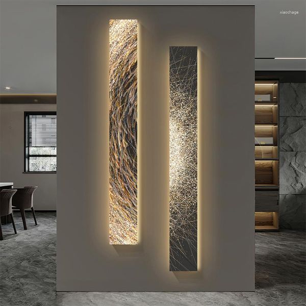 Lâmpada de parede Moderna Abstrata LED Pintura Interior Longa Tira Pendurada Adequado para Decoração de Sala de Casa