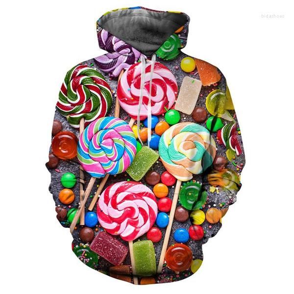 Herren Hoodies Herbst 3D-gedruckte personalisierte Pullover Styles von im Jahr 2023 Candy
