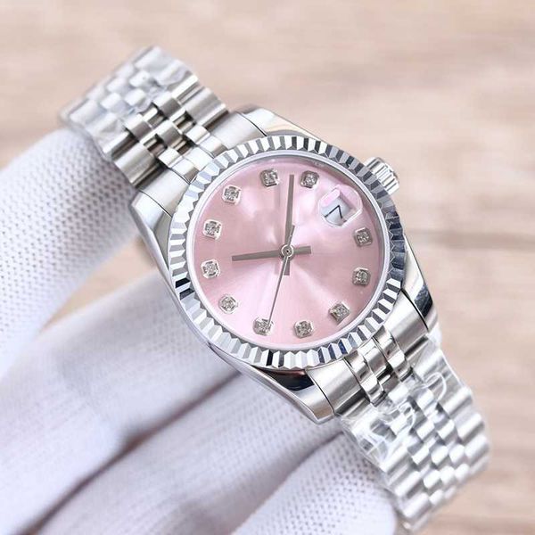 Senhoras assistir 10a papel totalmente automático Relógios mecânicos 31mm 28mm 28 mm de aço inoxidável Strapwatch de diamante Redimento de pulso Montre de luxueio presente de pulso presente