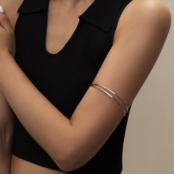 Bangle Simple Fashion Bangles Arm Bracelets Punk Style C-shaped Cuff For Women Jewelry Armlet Armband Gift