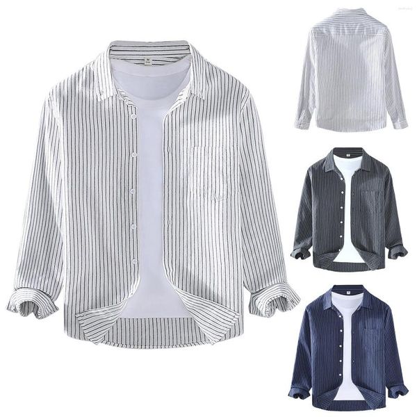 Camisetas masculinas camisa de algodão moda tendência solta pescoço quadrado listrado casual pijama feminino