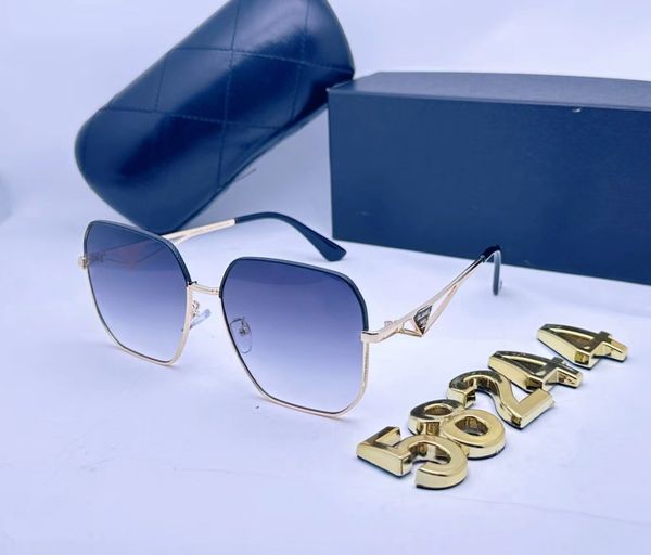 2023 Novo Clássico Polarizado Óculos De Sol Mulheres Designer 2024 Luxurys Marca Liga De Metal Polaroid HD Lente De Vidro Temperado Retro Óculos De Sol UV400