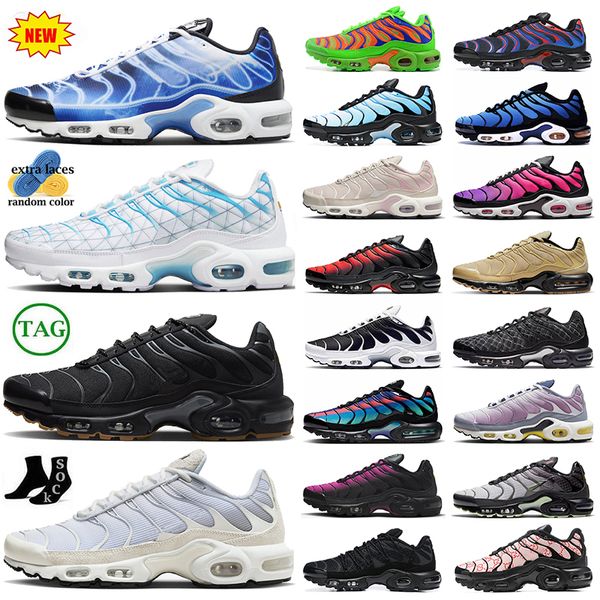 2024 Plus Tn Scarpe da corsa Tns Utility Marsiglia di alta qualità Nero riflettente Tnplus Atlanta Scarpe da tennis in rete bianca da donna Scarpe da ginnastica da uomo Taglia 36-46