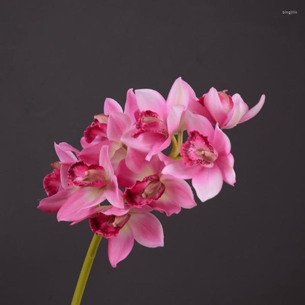 Dekorative Blumen, 6 Stück, 60 cm, Simulation ostasiatischer Orchideen, Großhandel, Wohnzimmer, Tisch, Teedekoration, künstliche Blumen, hochwertige Party