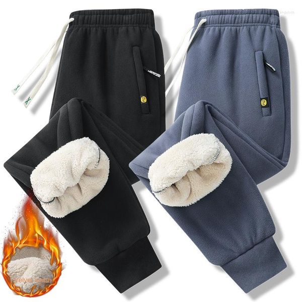 Мужские брюки 2023, зимние теплые хлопковые осенние плюшевые толстые свободные спортивные штаны, удобные однотонные повседневные большие размеры 8XL