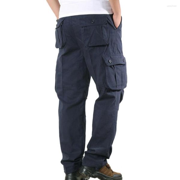 Pantaloni da uomo Salopette Abbigliamento casual Ampia multitasca in cotone sciolto