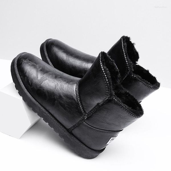 Stiefel Schnee Herren Herren Freizeitschuhe MAN STIEFEL SCHUH STILVOLLE QUILT WINTER Leder Knöchel