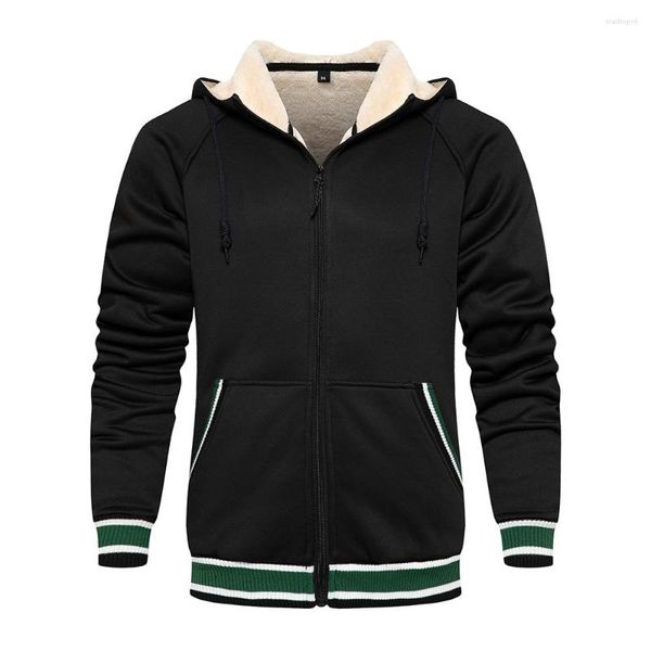 Erkek Hoodies Erkekler 2023 EST EURPER Amerika Stil Sonbahar Kış Kalın Sıcak Polar Spor Giyim Moda Takipleri Sweatshirt