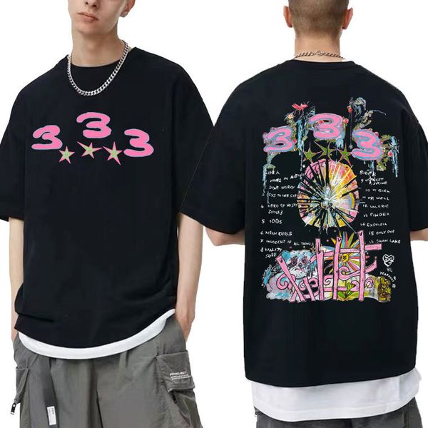 Homens camisetas Bladee 333 Hip Hop Tendência Skate Dreno Gang Camiseta Engraçado Unisex Hipster Casual Camiseta Homens Mulheres Moda Artística Senso 230906