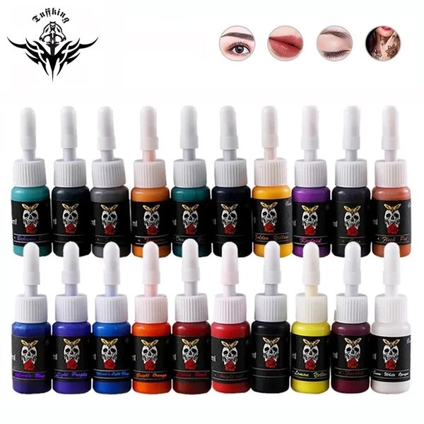 Andere Permanent-Make-up-Versorgung 5 ml Tattoo-Tintenpigment-Körperkunst-Mehrfarben-Kits Professionelle Schönheitsfarben-Versorgungsmaterialien Semipermanente Augenbrauen 230907