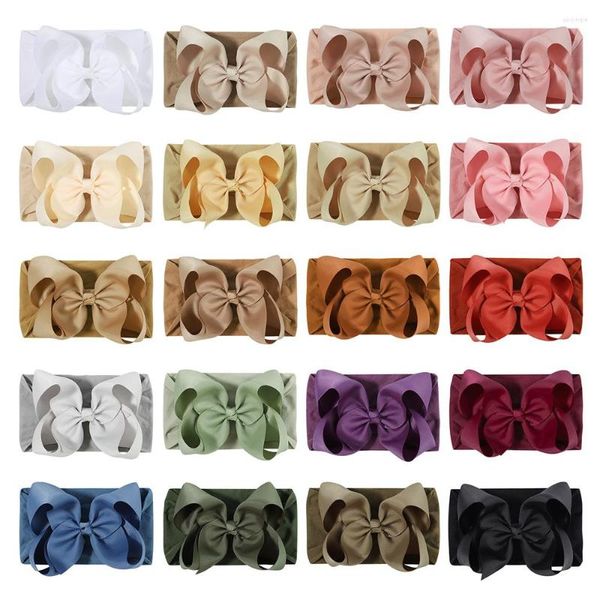 Acessórios de cabelo 1 pcs nascido menina menino fita arcos banda bebê bandana larga turbante criança headbands para presente por atacado