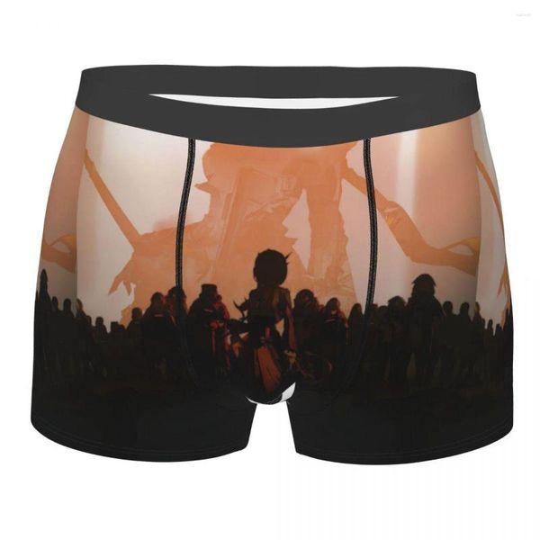 Underpants Arknights Homens Underwear Anime Boxer Briefs Shorts Calcinhas Sexy Respirável Para Homme
