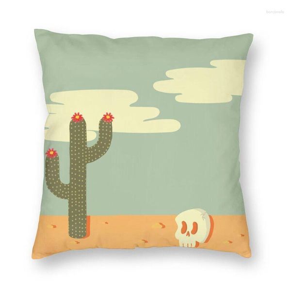 Kissen Luxus Wüste Tropischer Kaktus Überwurf Fall Dekoration Cartoon Grünpflanzen Bezug 45x45cm Kissenbezug für Sofa